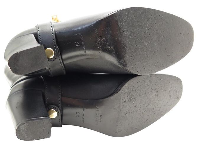 GIVENCHY EDEN HEEL BOOTS 36 IN BLACK LEATHER HIGH BOOTS BOX - view 6