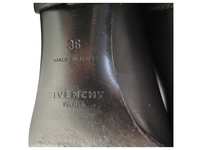 GIVENCHY EDEN HEEL BOOTS 36 IN BLACK LEATHER HIGH BOOTS BOX - view 7