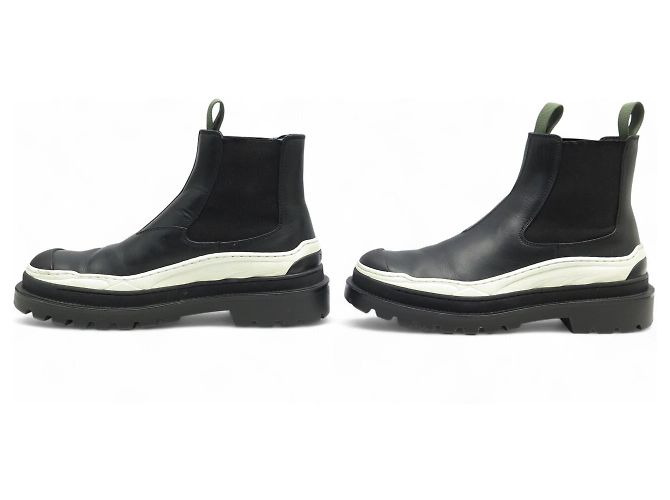 STIVALI CHELSEA DIOR X SACAI EXPLORER 42 CUOIO NERO - vista 2