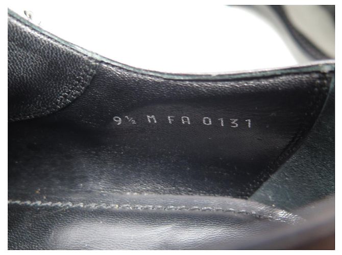 Monceau MOCASSINI LOUIS VUITTON BI-BUCLÉ 9.5 43.5 PELLE LUCIDA NERA Nero - vista 14