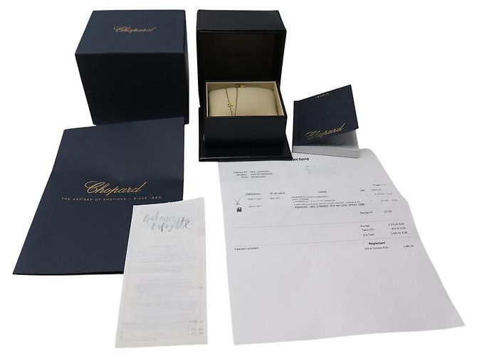 NUOVO COLLANA CHOPARD HAPPY DIAMONDS ICONS 79A611-0001 42CM 3 DIAMANTI D'oro - vista 13