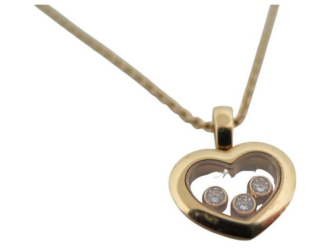 NUOVO COLLANA CHOPARD HAPPY DIAMONDS ICONS 79A611-0001 42CM 3 DIAMANTI D'oro - vista 2