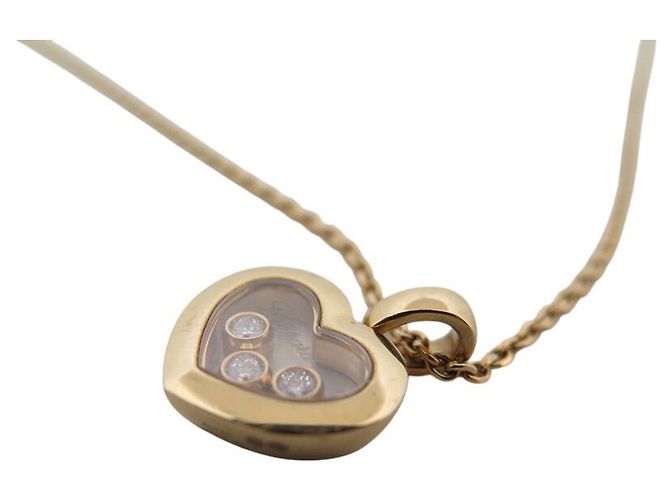 NUOVO COLLANA CHOPARD HAPPY DIAMONDS ICONS 79A611-0001 42CM 3 DIAMANTI D'oro - vista 3
