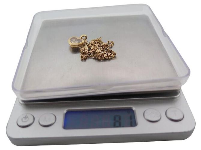 NUOVO COLLANA CHOPARD HAPPY DIAMONDS ICONS 79A611-0001 42CM 3 DIAMANTI D'oro - vista 8