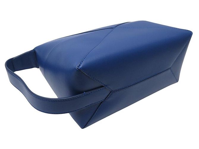 NUOVA POCHETTE DA TOILETTE LOEWE PUZZLE FOLD C510WBPX01 IN PELLE - vista 5