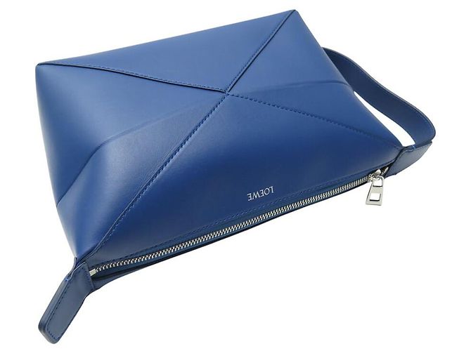 NUOVA POCHETTE DA TOILETTE LOEWE PUZZLE FOLD C510WBPX01 IN PELLE - vista 6