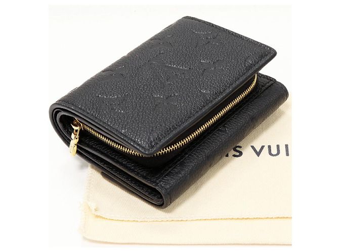 Billetera con cremallera bi-fold Louis Vuitton Monogram Empreinte Metis M80880 Negro - vista 2