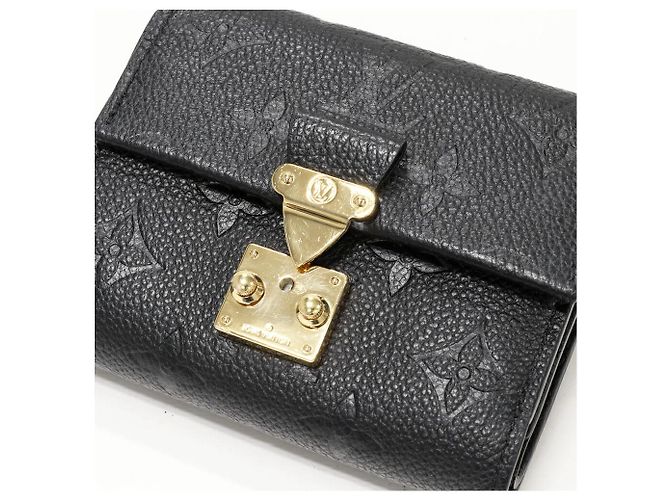 Billetera con cremallera bi-fold Louis Vuitton Monogram Empreinte Metis M80880 Negro - vista 6