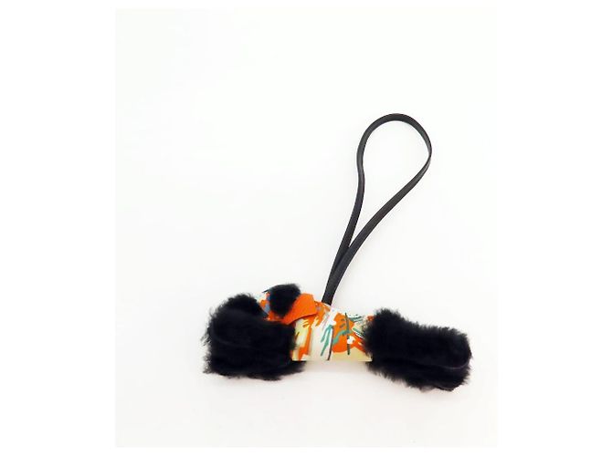 Hermès Buddy Agneau Milo Leder Charm Orange - Ansicht 3
