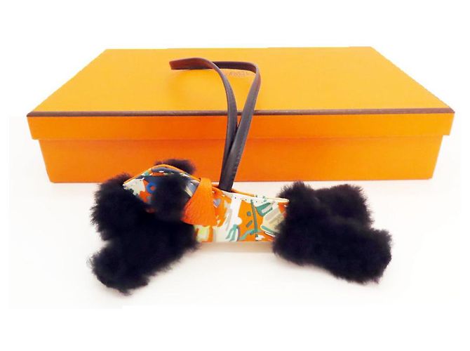 Hermès Buddy Agneau Milo Leder Charm Orange - Ansicht 5