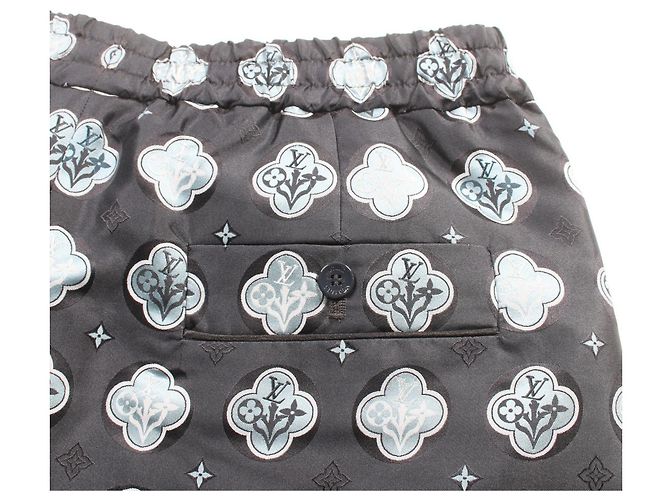 Pantalones cortos de pijama de seda Louis Vuitton Multicolor Gris - vista 9