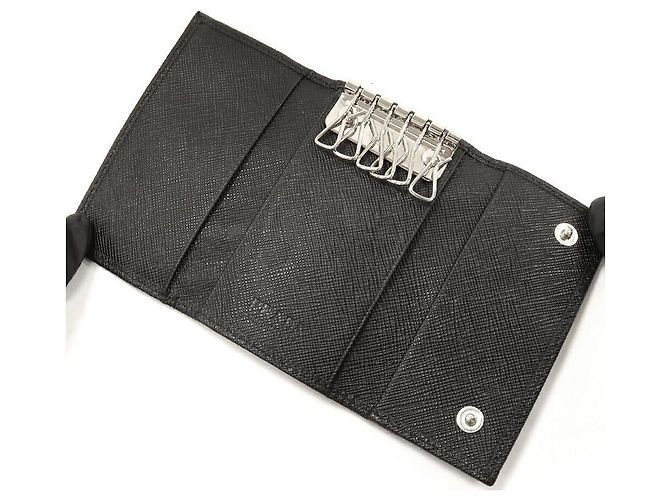 Prada Saffiano Calf 6 Key Case Black - view 3