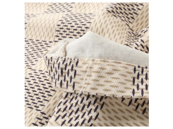 Damier Baumwollrock von Louis Vuitton Schwarz Beige Roh - Ansicht 10