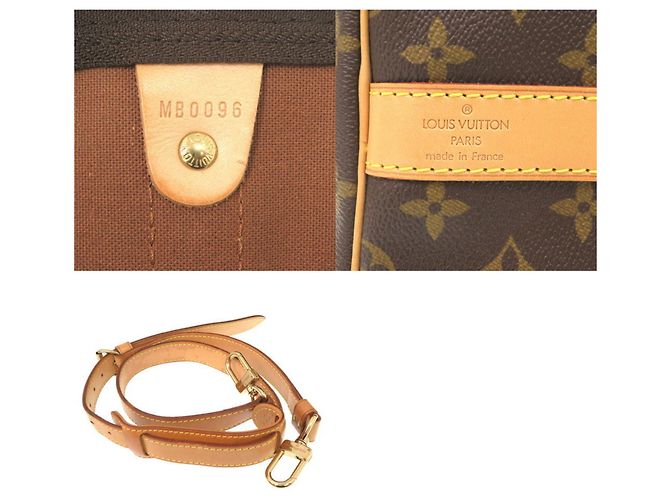 Borsa Boston Louis Vuitton Monogram Keepall Bandoulière 60 Marrone - vista 11
