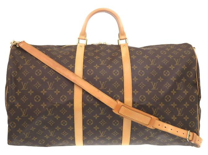 Borsa Boston Louis Vuitton Monogram Keepall Bandoulière 60 Marrone - vista 2