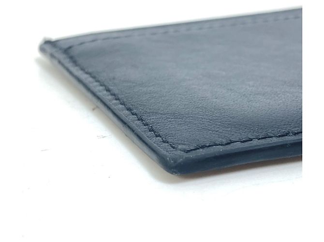 Céline Tarjetero de cuero negro Celine Blanco - vista 3