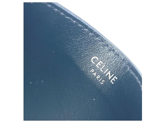 Céline Tarjetero de cuero negro Celine Blanco - vista 5
