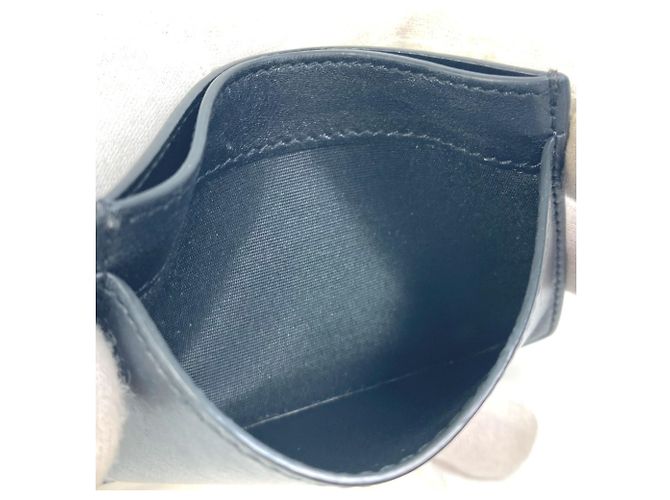 Céline Tarjetero de cuero negro Celine Blanco - vista 7