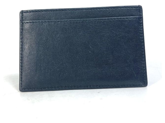 Céline Tarjetero de cuero negro Celine Blanco - vista 8