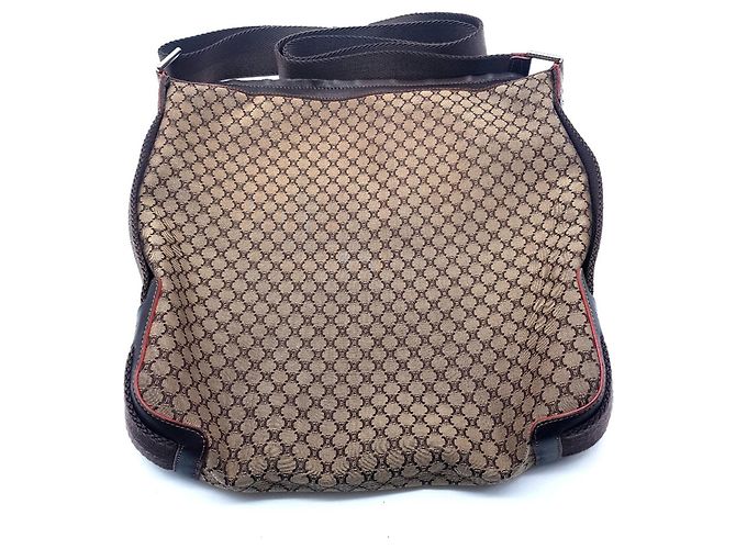Céline Borsa a Spalla Celine Macadam con Stampa Totale Marrone - vista 2
