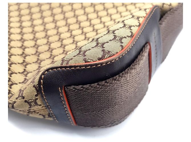 Céline Borsa a Spalla Celine Macadam con Stampa Totale Marrone - vista 4
