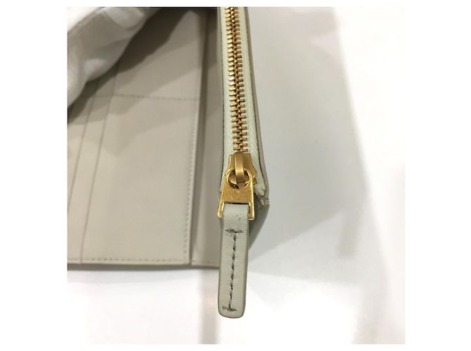 Bottega Veneta Dreifach-Langgeldbörse Aus weiß - Ansicht 10