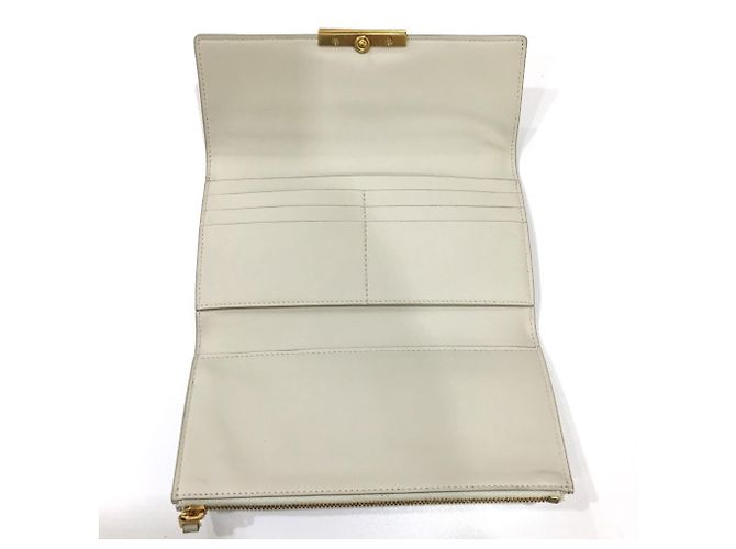 Bottega Veneta Dreifach-Langgeldbörse Aus weiß - Ansicht 5