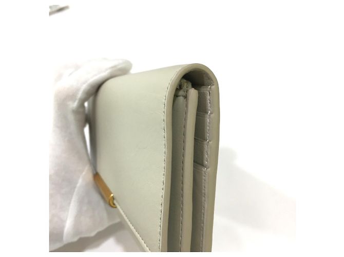 Bottega Veneta Dreifach-Langgeldbörse Aus weiß - Ansicht 9