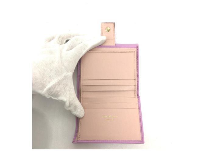 Billetera Bifold Gancini Salvatore Ferragamo Púrpura - vista 8