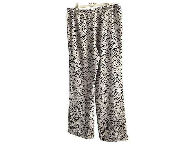 Pantalón Max Mara Beige de Poliéster con Rayas Negras Negro - vista 2