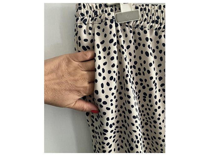 Pantalón Max Mara Beige de Poliéster con Rayas Negras Negro - vista 3