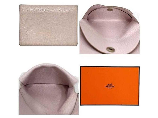 Billetera Bifold Duo Calvi de Hermès Rosa - vista 4