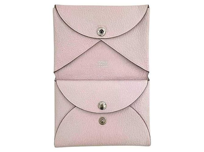 Billetera Bifold Duo Calvi de Hermès Rosa - vista 6