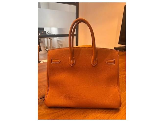 Borsa Hermès Togo Birkin 35 Marrone - vista 4