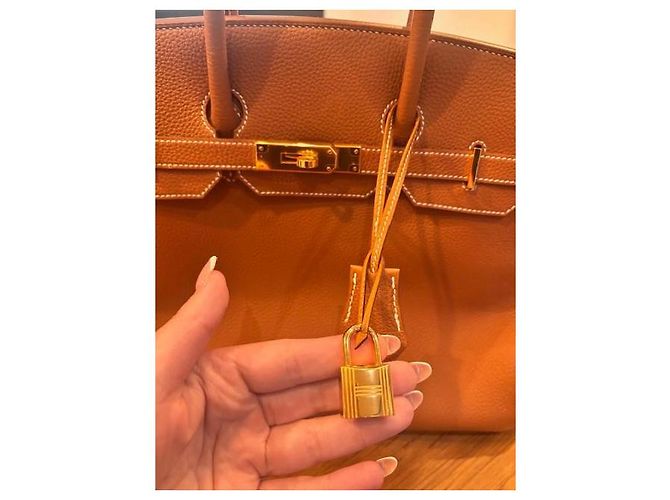 Borsa Hermès Togo Birkin 35 Marrone - vista 5