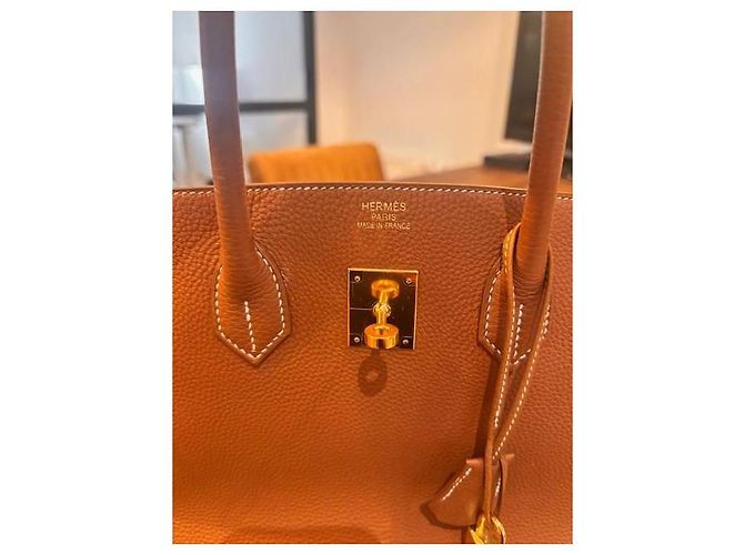 Borsa Hermès Togo Birkin 35 Marrone - vista 8