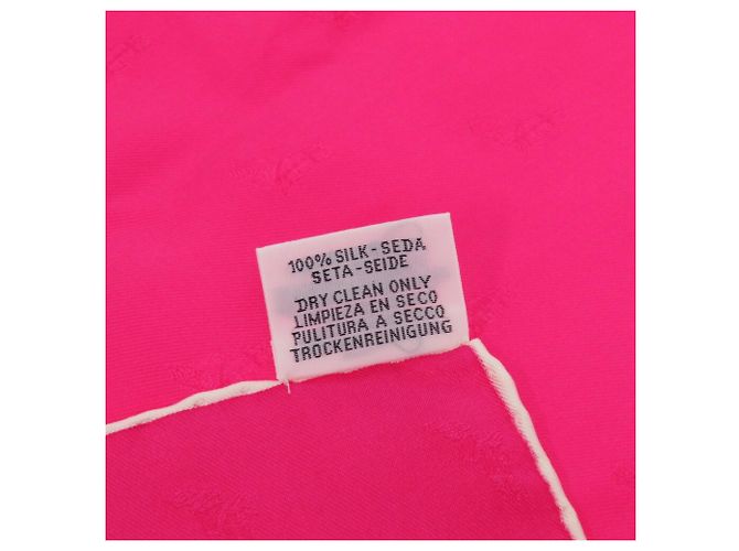Silk In Foulard in seta Hermès Carré 90 Cadre Etrière Tattoo Rosa - vista 5