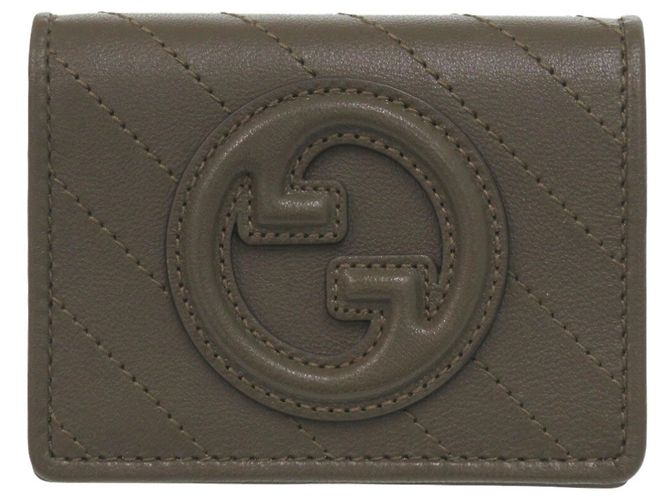 Billetera bifold de cuero Gucci Blondie Castaño - vista 2
