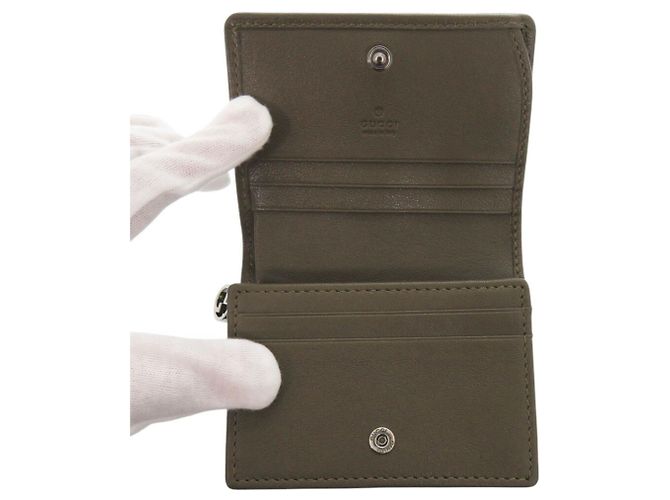 Billetera bifold de cuero Gucci Blondie Castaño - vista 5