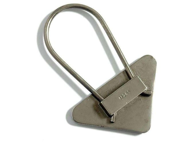 Prada Men's Triangle Logo Keychain - view 2