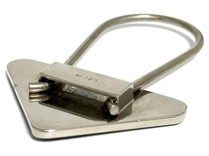 Prada Men's Triangle Logo Keychain - view 8