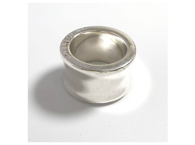 Chanel Vintage Silber Breiter Ring - Ansicht 3