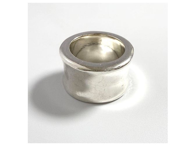 Chanel Vintage Silber Breiter Ring - Ansicht 4