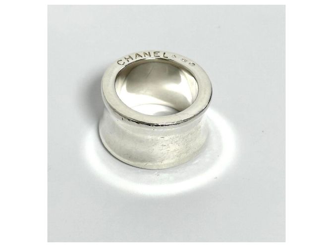 Chanel Vintage Silber Breiter Ring - Ansicht 5