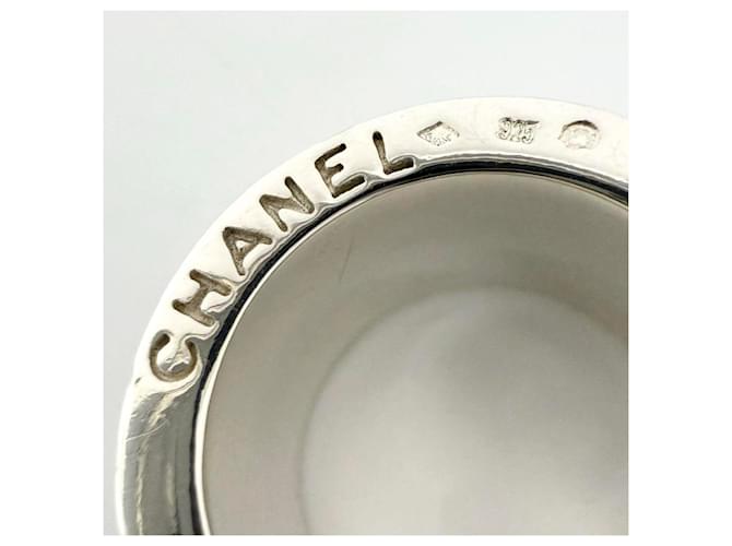 Chanel Vintage Silber Breiter Ring - Ansicht 7