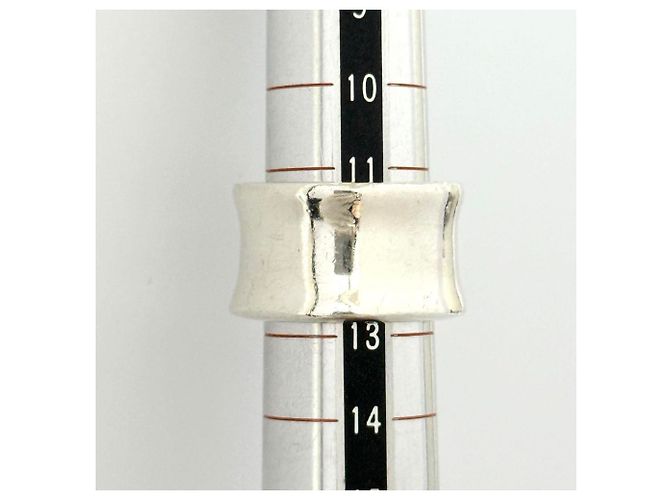 Chanel Vintage Silber Breiter Ring - Ansicht 9