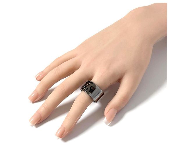 Herrenbreiter Ring Louis Vuitton Silber - Ansicht 10