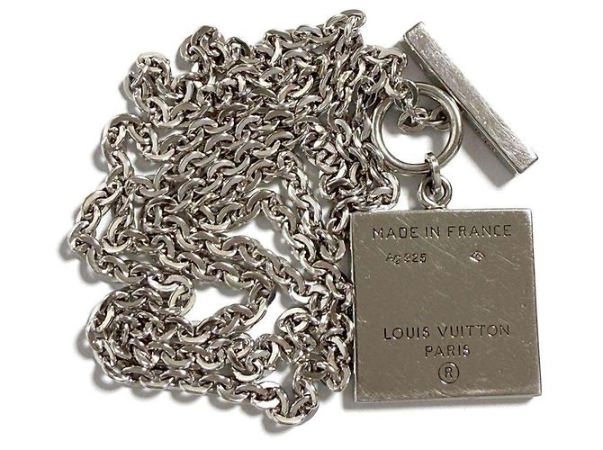 Collana Pendente Uomo Louis Vuitton V Plate - vista 5