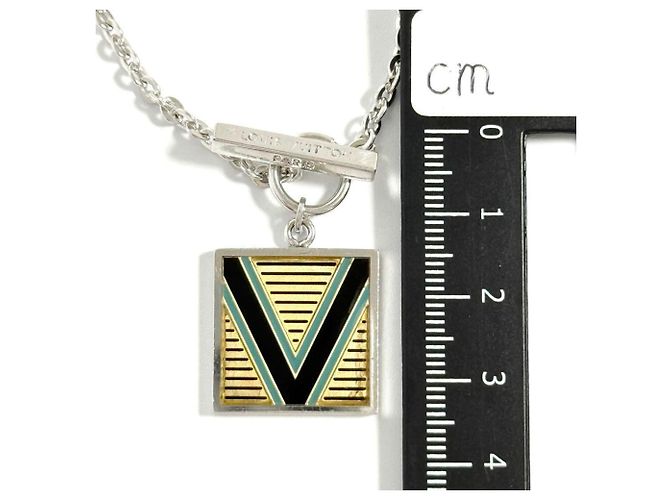 Collana Pendente Uomo Louis Vuitton V Plate - vista 8