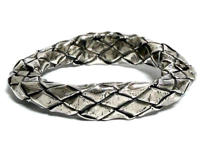 Anello Vintage in Argento Bottega Veneta - vista 3